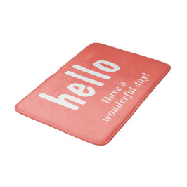 Coral Hello Typografy Badematte
