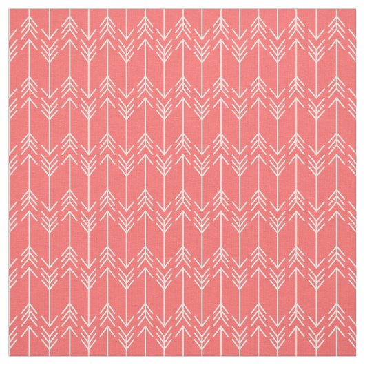 Coral Herringbone Arrows Stoff (Muster)
