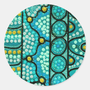 Coral Journey Runder Aufkleber