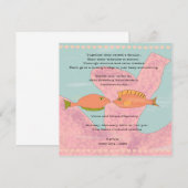 Coral & Kissing Fish 35. Hochzeitsjubiläum Einladu Einladung (Vorne/Hinten)