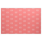 Coral Laurel Wreath Monogram Stoff (Fat Quarter (45,7 x 55,9 cm))