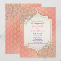 Coral Lavender Gold marokkanische indische Verlobu
