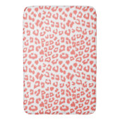 Coral Leopard Print Badematte (Vorderseite Vertikal)