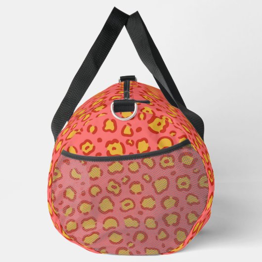 Coral Leopard Print Duffle Bag (Rechts)