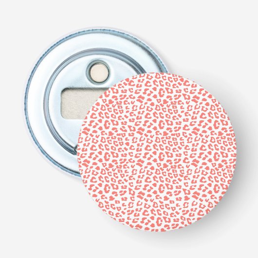 Coral Leopard Print Flaschenöffner (Vorderseite)