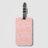 Coral Leopard Print Gepäckanhänger (Vorderseite Vertikal)