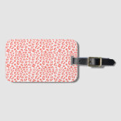 Coral Leopard Print Gepäckanhänger (Vorderseite (Horizontal))