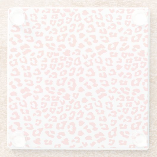 Coral Leopard Print Glasuntersetzer (Rückseite)