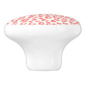 Coral Leopard Print Keramikknauf (Seitenansicht)