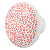 Coral Leopard Print Keramikknauf (Rechts)