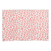Coral Leopard Print Kissenbezug (Vorderseite-Rechts)