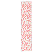 Coral Leopard Print Kurzer Tischläufer (Vorderseite)