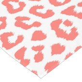 Coral Leopard Print Kurzer Tischläufer (Ecke)