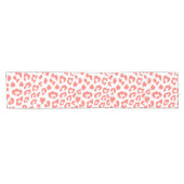 Coral Leopard Print Kurzer Tischläufer (Horizontal)