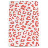 Coral Leopard Print Mittlere Geschenktüte (Vorderseite)