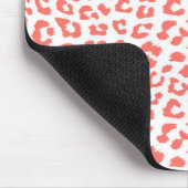 Coral Leopard Print Mousepad (Ecke)