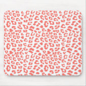 Coral Leopard Print Mousepad (Vorne)