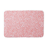 Coral Leopard Print Pattern Badematte (Vorderseite)