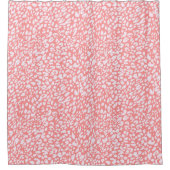 Coral Leopard Print Pattern Duschvorhang (Vorderseite)