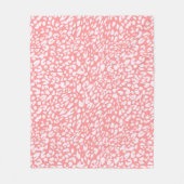 Coral Leopard Print Pattern Fleecedecke (Vorderseite)