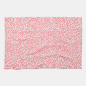 Coral Leopard Print Pattern Geschirrtuch (Horizontal)