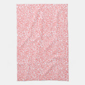 Coral Leopard Print Pattern Geschirrtuch (Vertikal)