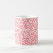 Coral Leopard Print Pattern Kaffeetasse (Mittel)