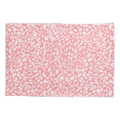 Coral Leopard Print Pattern Kissenbezug (Rückseite-Links)