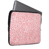 Coral Leopard Print Pattern Laptopschutzhülle (Vorne Rechts)