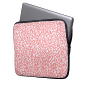 Coral Leopard Print Pattern Laptopschutzhülle (Vorderseite Links)
