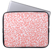 Coral Leopard Print Pattern Laptopschutzhülle (Vorderseite)