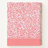 Coral Leopard Print Pattern | Name hinzufügen Notizblock (Rückseite)