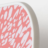 Coral Leopard Print Pattern Pickleball Schläger (Linke Seite)