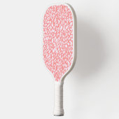 Coral Leopard Print Pattern Pickleball Schläger (Links)