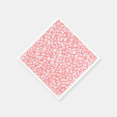 Coral Leopard Print Pattern Serviette (Ecke)
