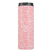 Coral Leopard Print Pattern Thermosbecher (Rückseite)