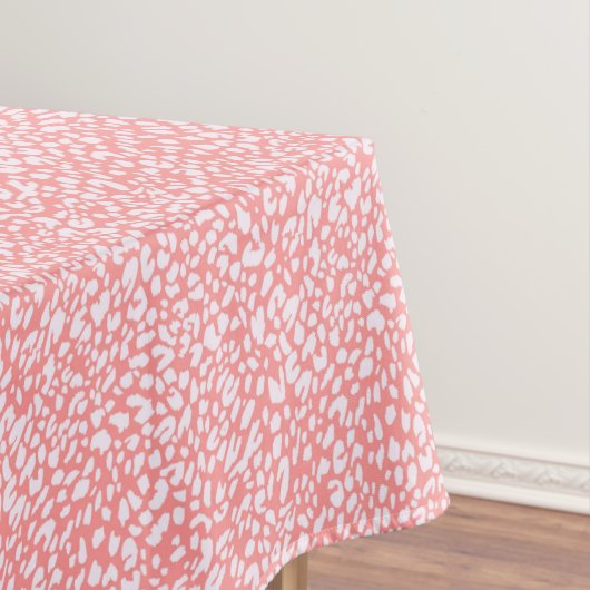 Coral Leopard Print Pattern Tischdecke (Beispiel)