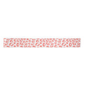 Coral Leopard Print Satinband (Vorderseite)