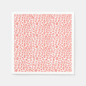 Coral Leopard Print Serviette (Vorderseite)