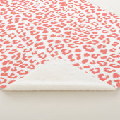 Coral Leopard Print Sherpadecke (3/4)