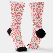 Coral Leopard Print Socken (Gewinkelt)