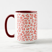 Coral Leopard Print Tasse (Links)