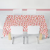 Coral Leopard Print Tischdecke