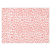 Coral Leopard Print Tischdecke (Vorderseite (Horizontal))
