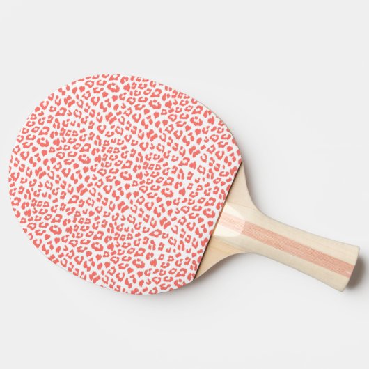 Coral Leopard Print Tischtennis Schläger (Seitenansicht)