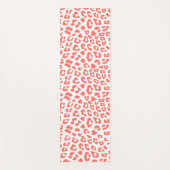 Coral Leopard Print Yogamatte (Vorderseite)