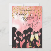 Coral Light Junggeselinnen-Abschied Einladung (Vorderseite)