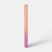 Coral Lila Ombre Wreath Einkreister Monogramm Name Samsung Galaxy Hülle (Linke Seite)