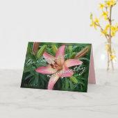 Coral Lily Sympathy-customize Karte (Gelbe Blume)