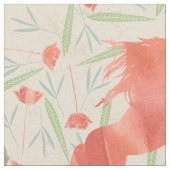 Coral Lmon Unicorn Muster Stoff (Nahaufnahme)